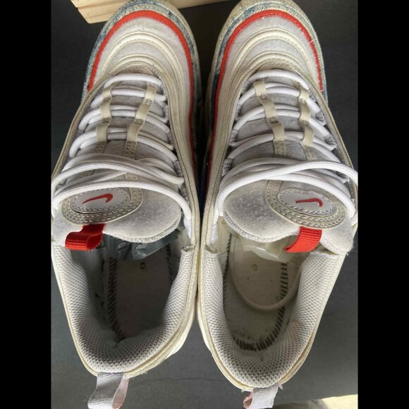 Nike Air Max 97 Sneakers US 9 Womens Blue White Denim Washed Shoes - Picture 4 of 6